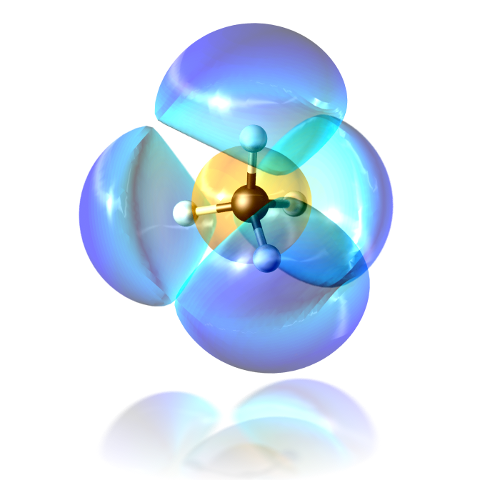 Lowest unoccupied molecular orbital of methane molecule.